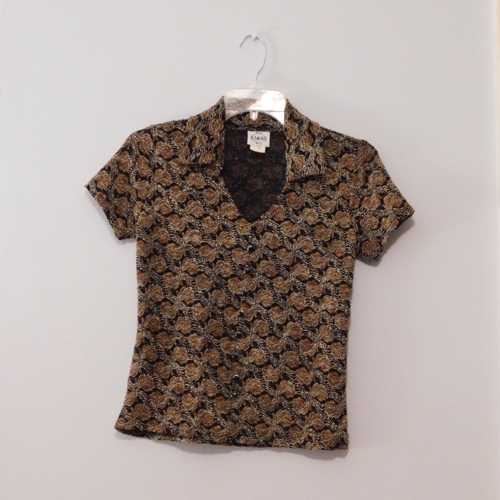 Brown and good fake button up shirt